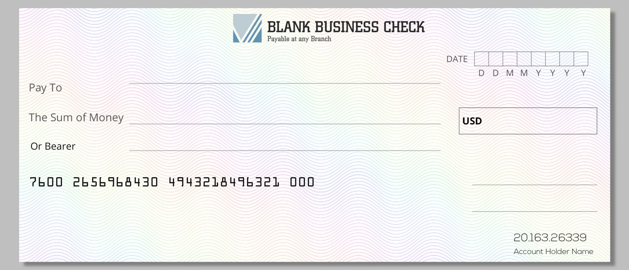 10 Printable Blank Business Check In Psd Photoshop Room Surf