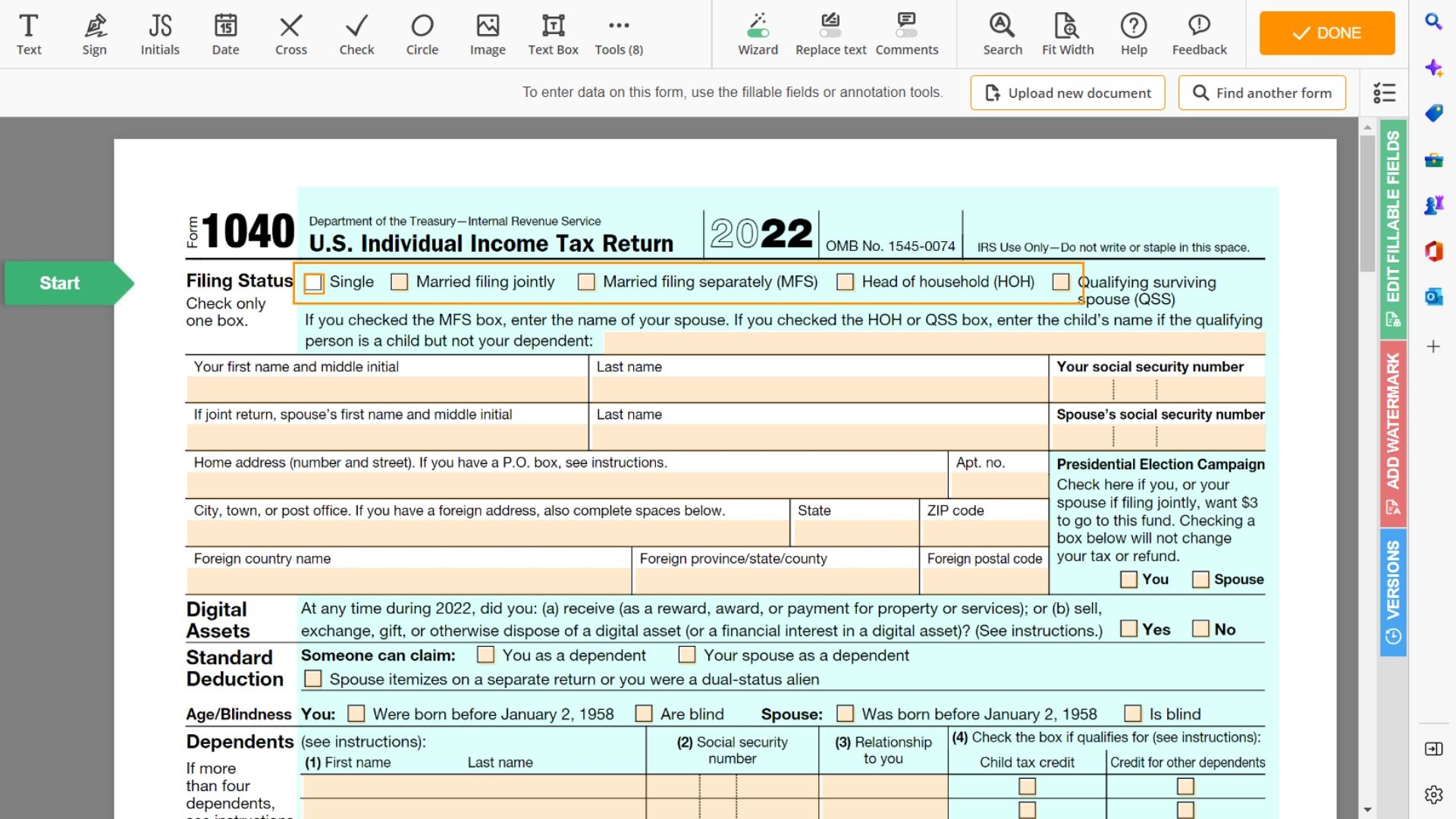 1040 Form Screenshot 1 For Windows PC 1040 form printable