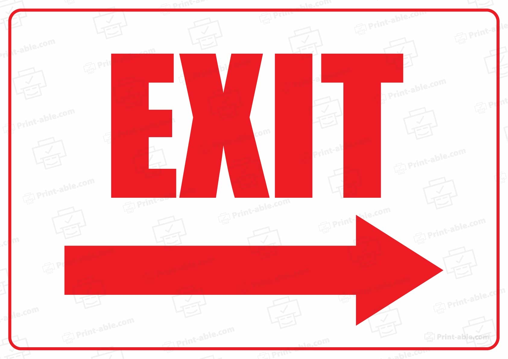 11 Free Exit Sign Printable PRINT ABLE