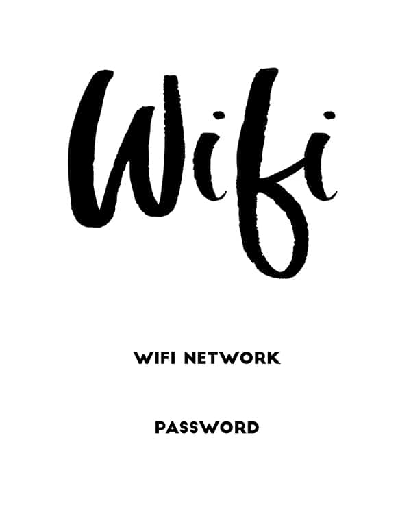 17 Free Printable Wifi Password Signs Editable PDF Lovely Planner
