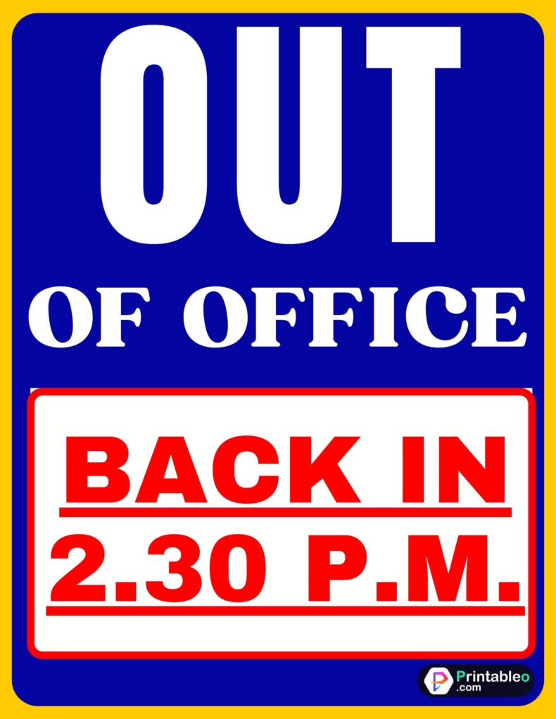 20 Out Of Office Sign Download Printable PDFs
