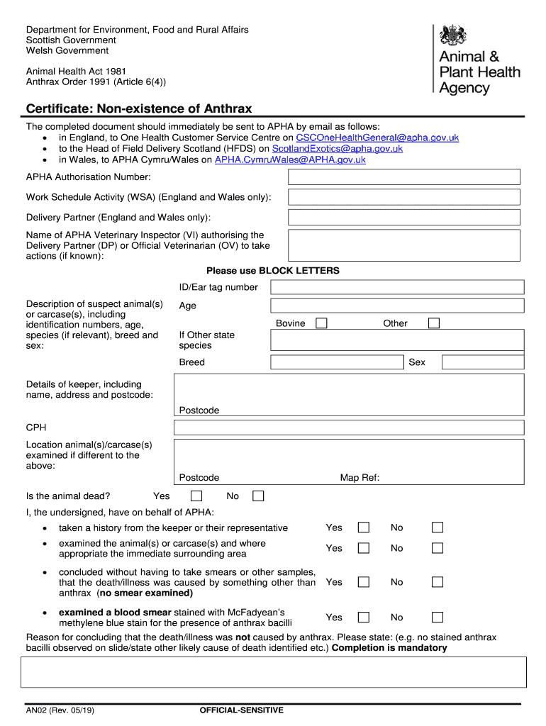 2019 2023 Form UK AN02 Fill Online Printable Fillable Blank PdfFiller