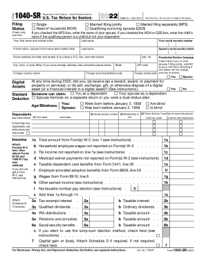 2023 Form 1040 Sr Printable Forms Free Online