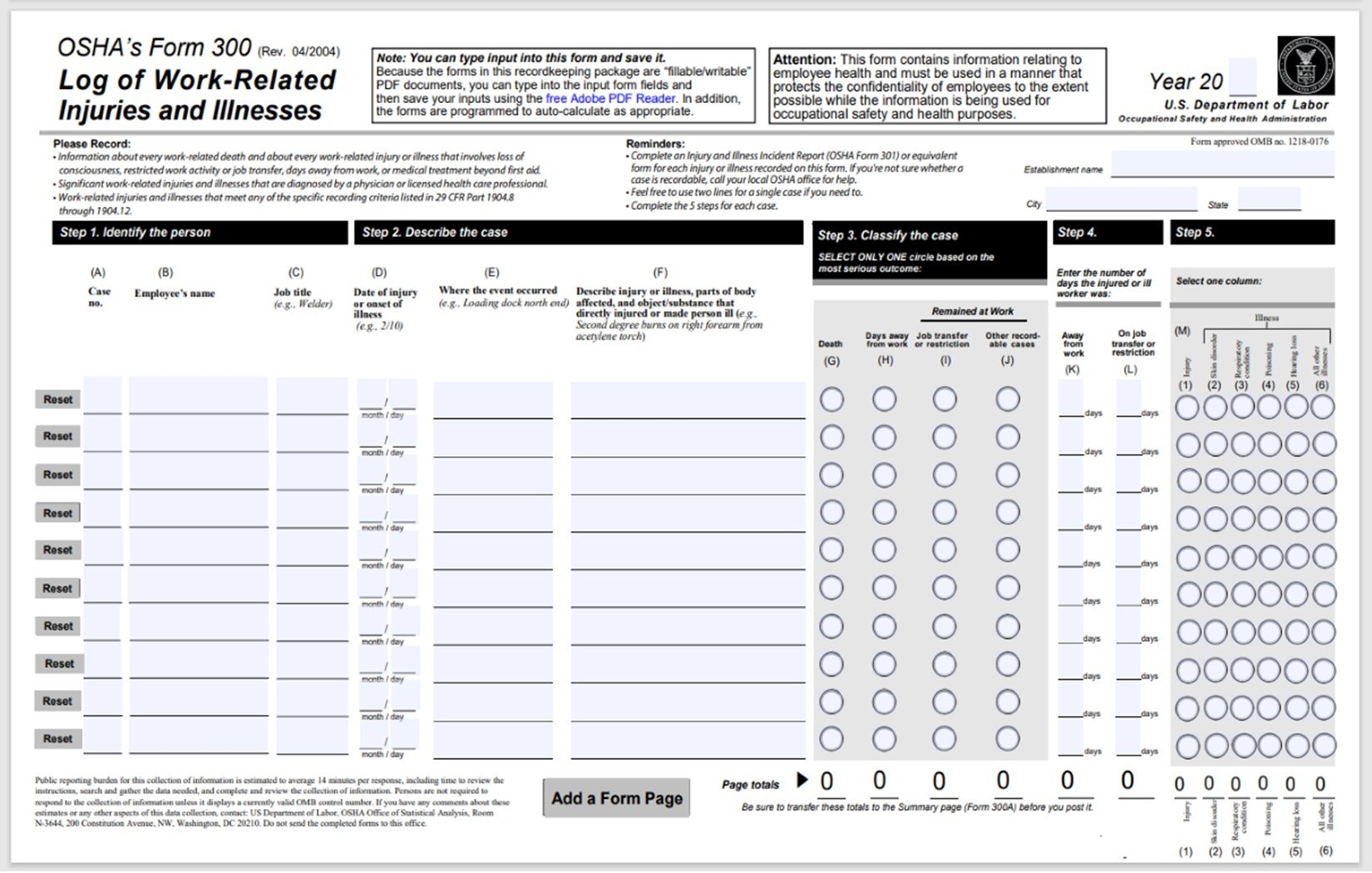 2023 Osha Form Printable Forms Free Online