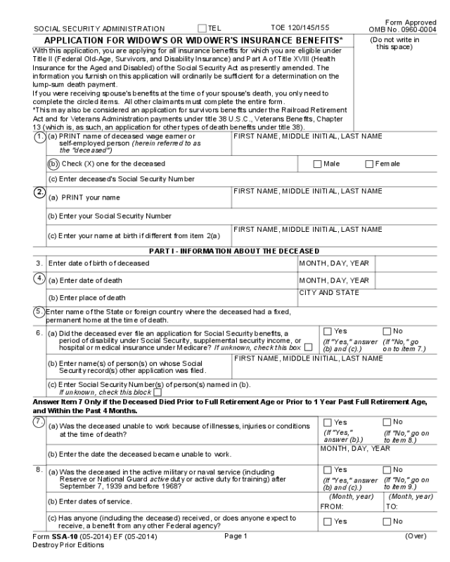 2025 Widow Pension Form Fillable Printable PDF Forms Handypdf