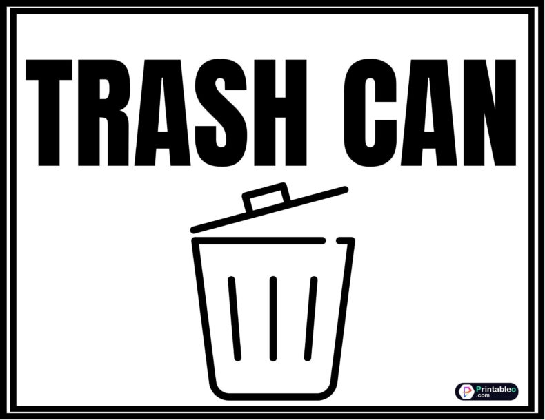22 Trash Can Sign Download FREE Printable Templates