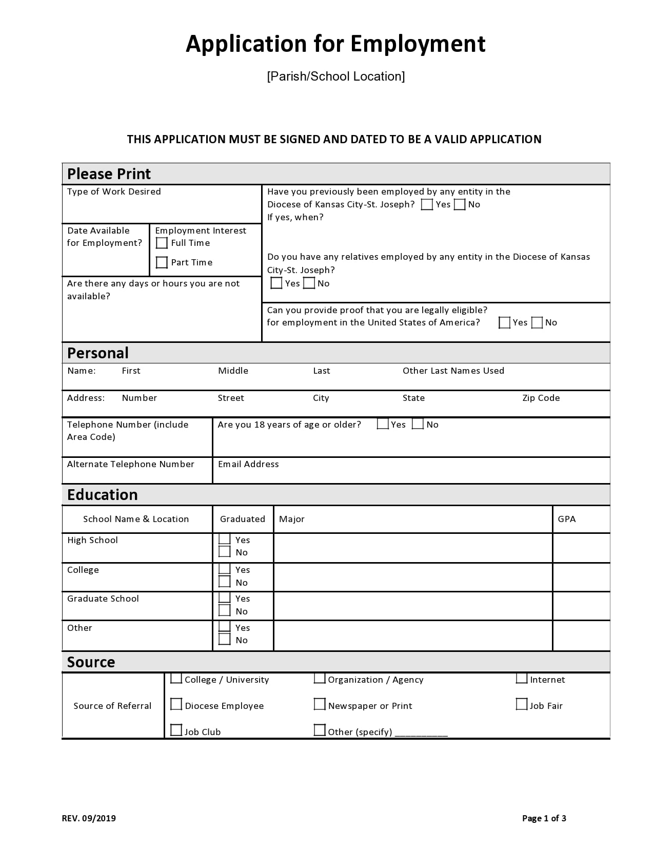 27 Basic Employment Application Templates Free Printable Application