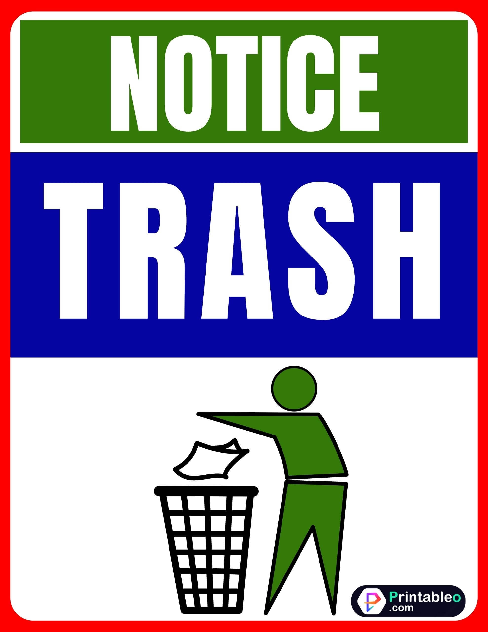 27 Printable Trash Garbage Sign Download FREE PDFs