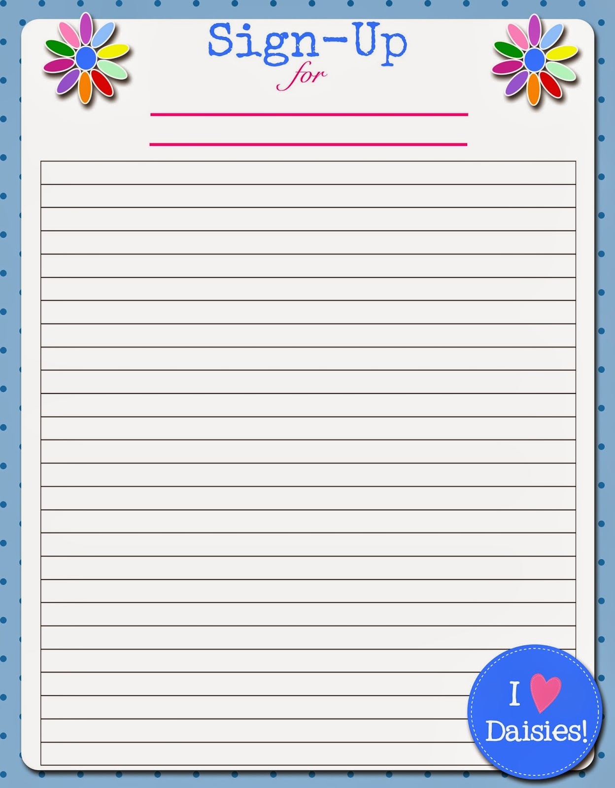 4 Best Images Of Blank Sign Up Sheet Printable Free Printable Sign Up 