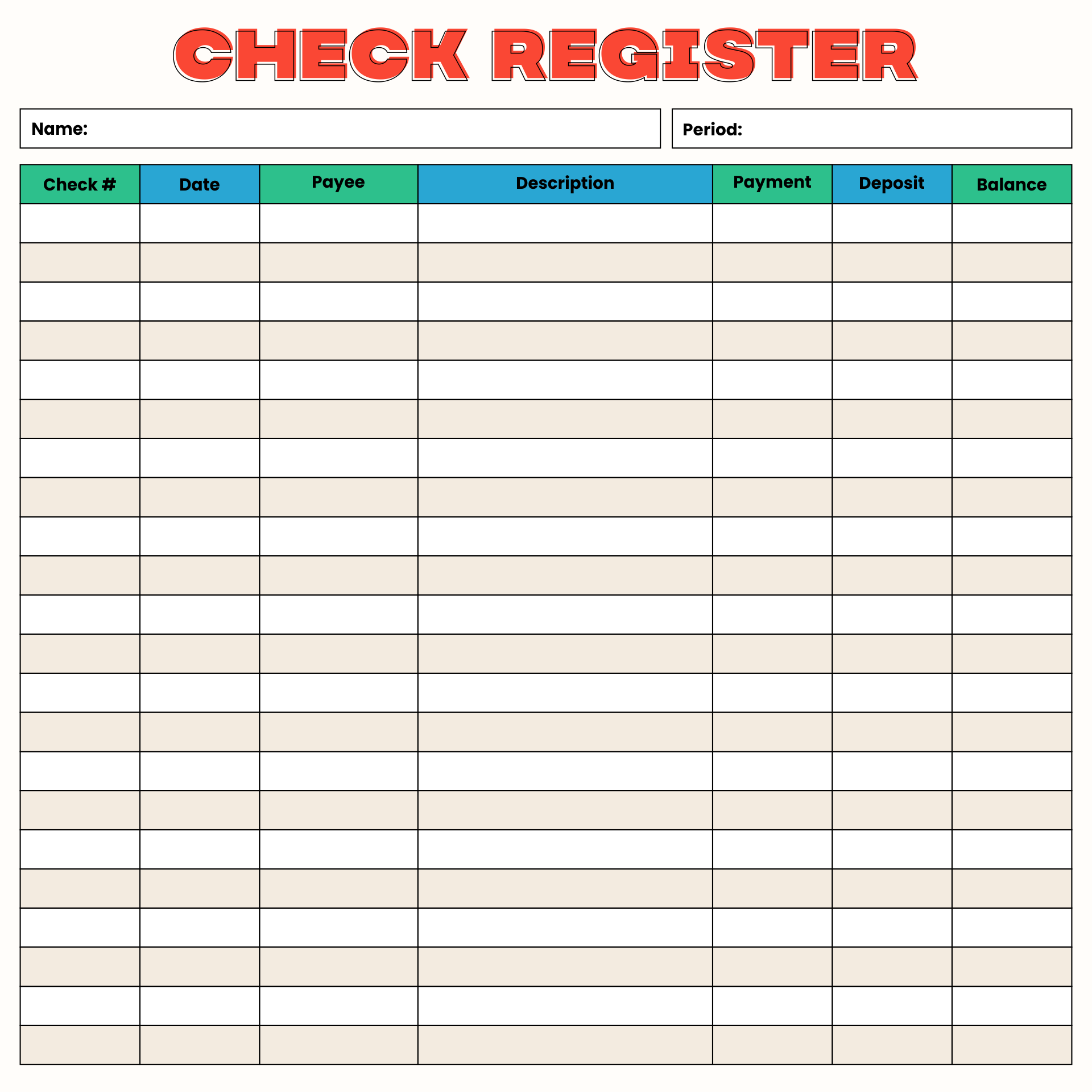 4 Best Images Of Play Printable Check Registers Free Printable Check 