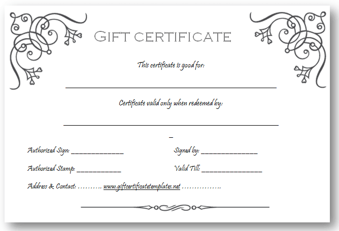 7 Best Images Of Free Printable Gift Certificate Forms Free Printable 