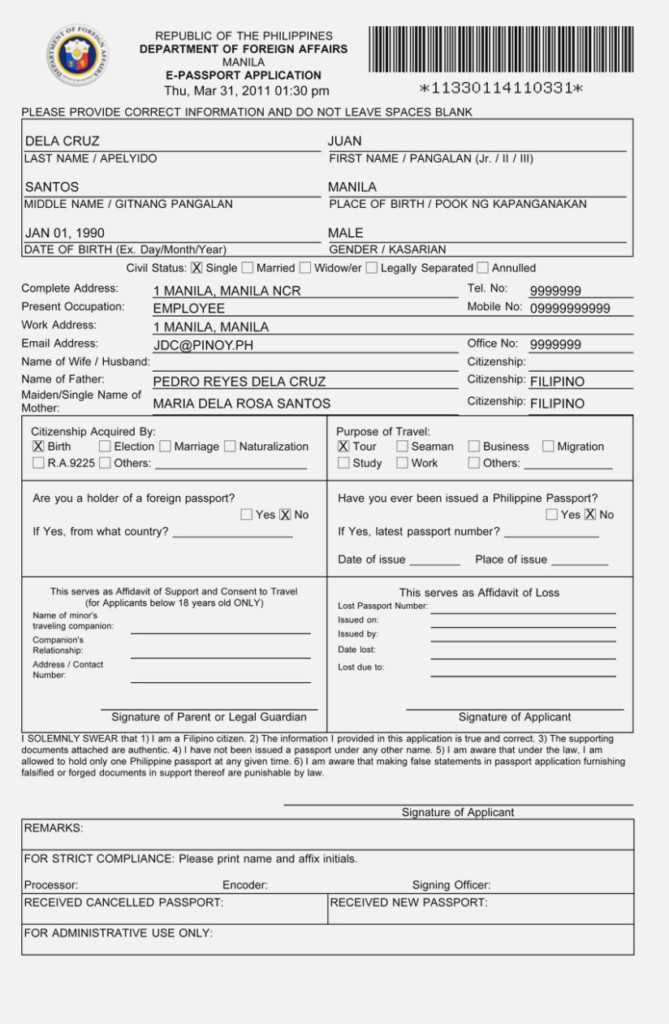 Australian Passport Application Form Renewal Printable Form 2024