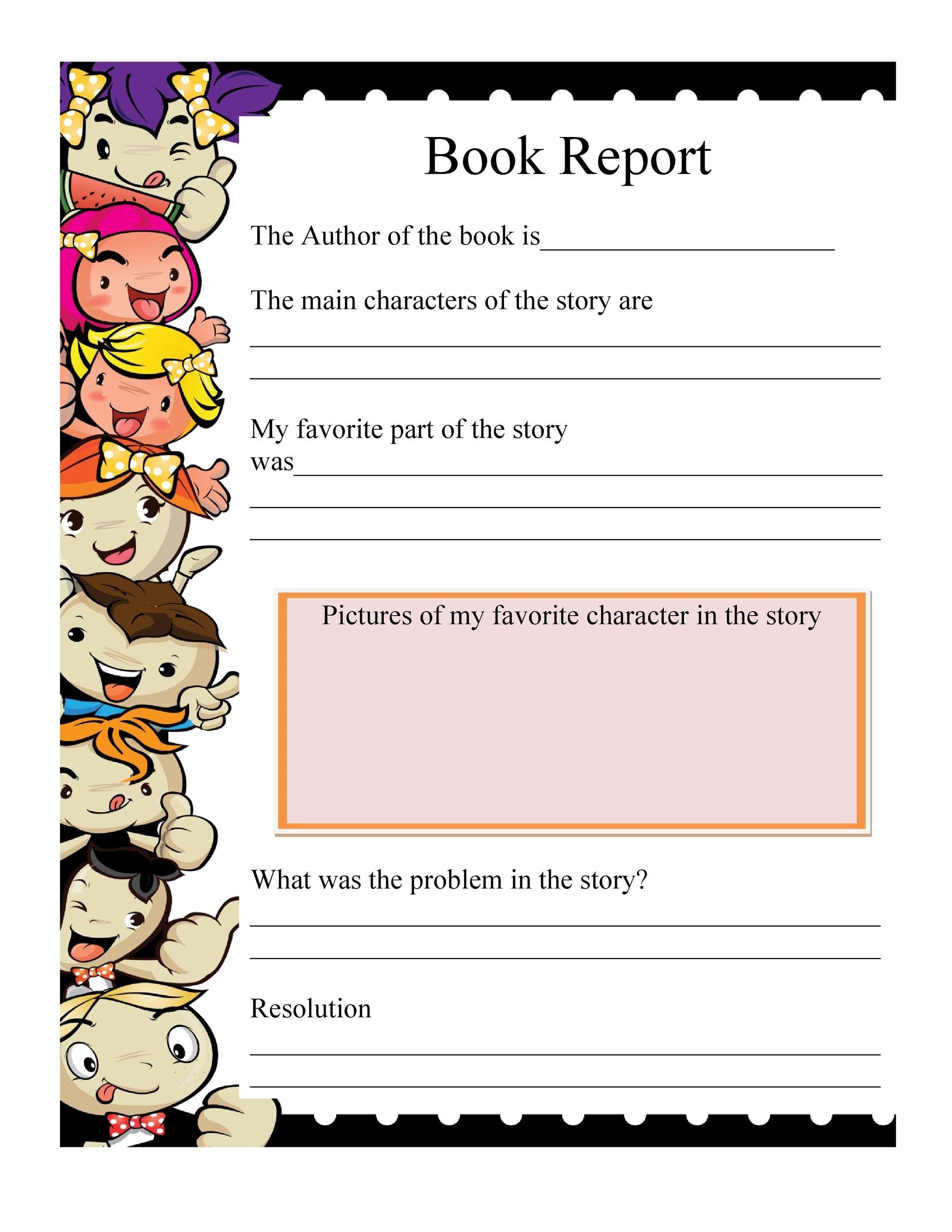 Book Report Form Printable Printable Forms Free Online