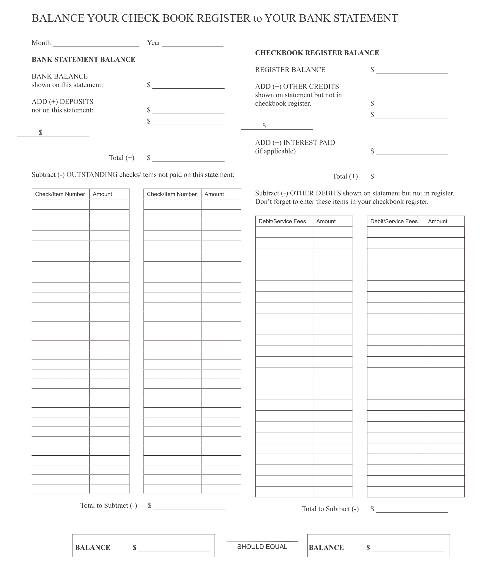 Check Registers For Checkbooks 10 Free PDF Printables Printablee