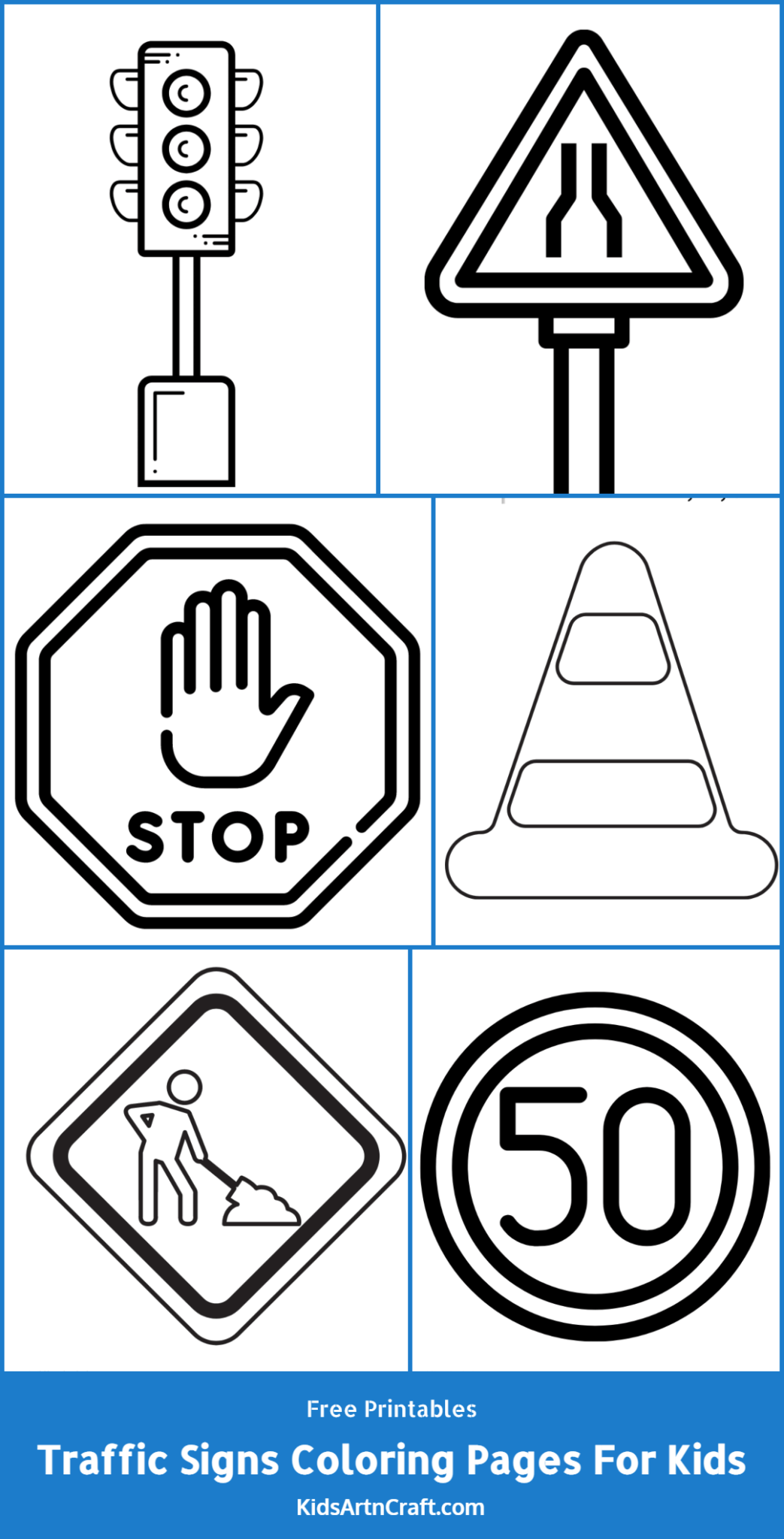 Coloring Pages Traffic Signs Printable