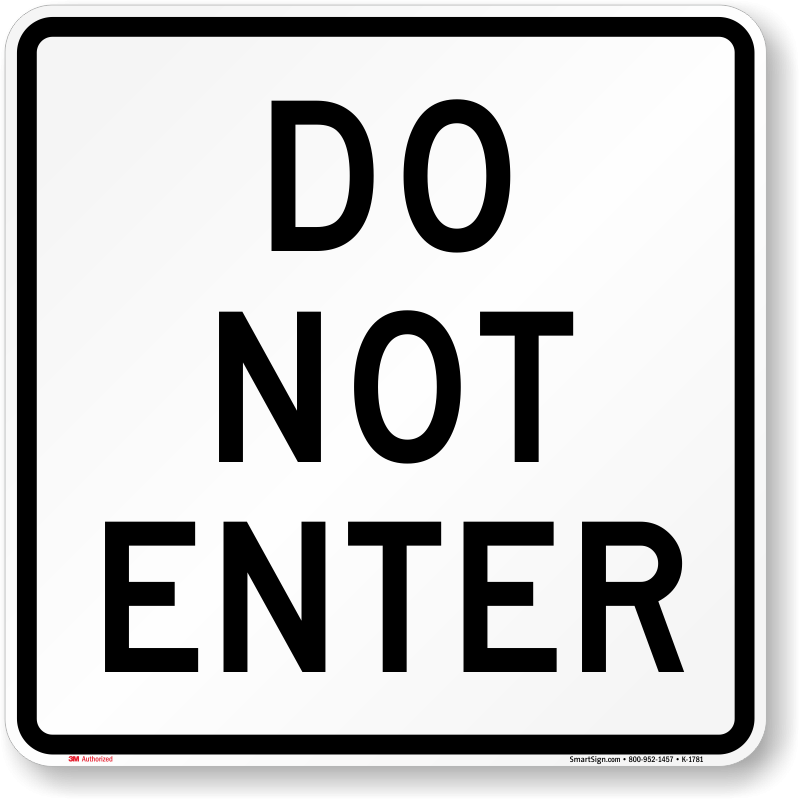 Do Not Enter Printable Sign Do Not Enter Printable Sign