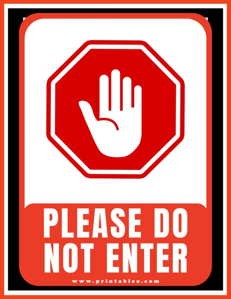 Do Not Enter Sign Printable