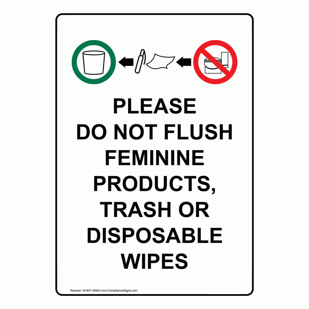 Do Not Flush Feminine Products Sign Printable Printable Templates
