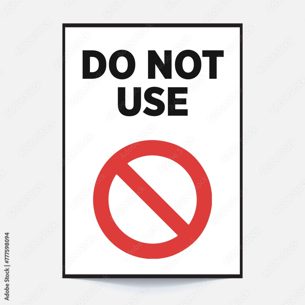 Do Not Use Sign do Not Use Sign Printable printable Do Not Use do Not
