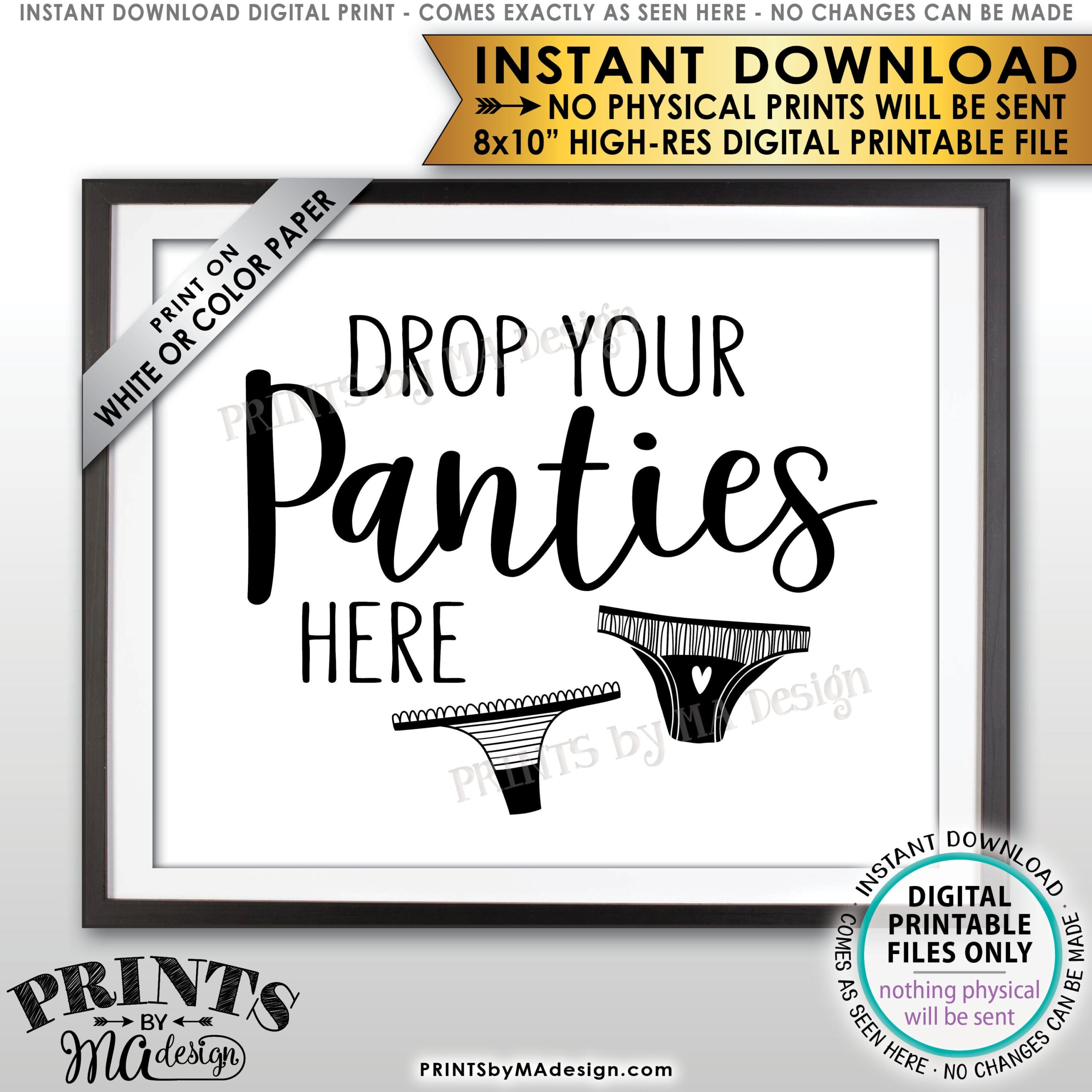 Drop Your Panties Game Sign Free Printable FREE Printables