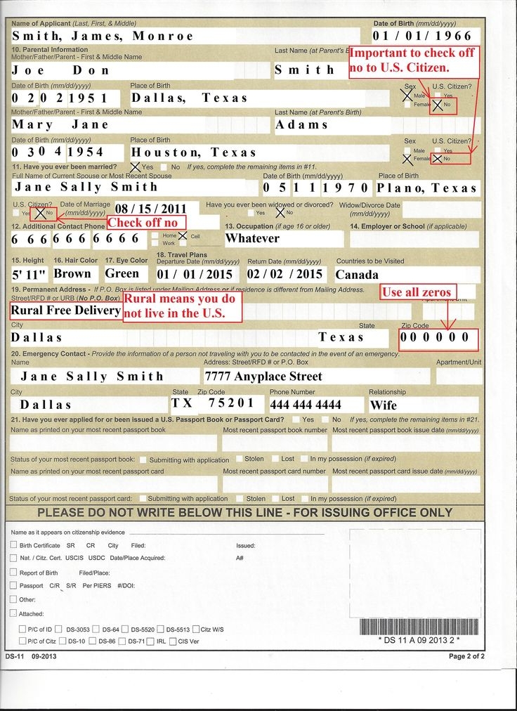 DS 11 Form In Person Printable Form 2024
