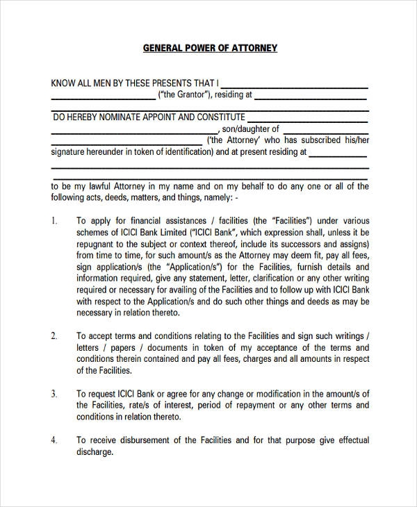 Durable Power Printable Power Of Attorney Form Printable Forms Free 