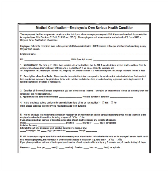Employee Fmla Forms Printable Form 2023