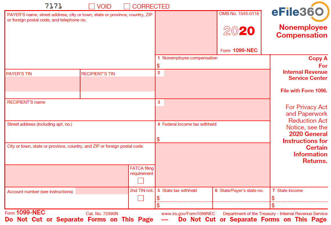 Fillable Form 1099 Nec Printable Forms Free Online