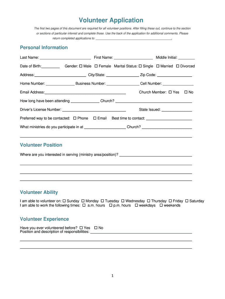 Free Church Forms Printable Printable Forms Free Online