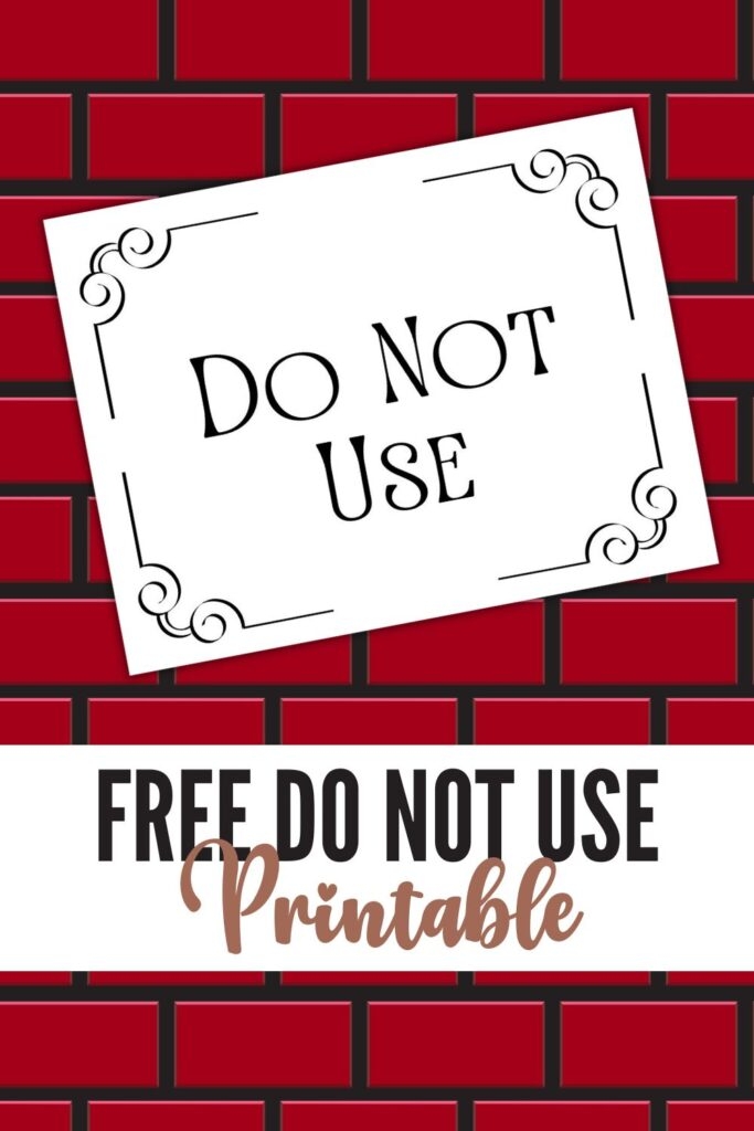 Free Do Not Use Sign Printable Find A Free Printable