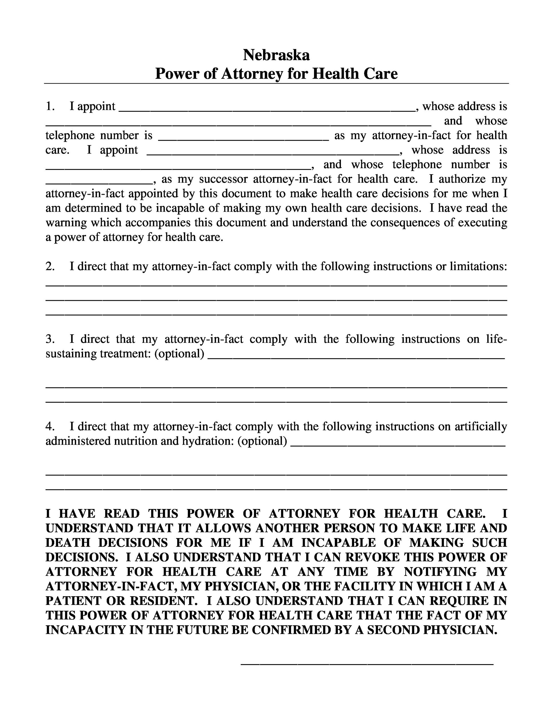 Free Power Of Attorney Printable Form Printable Forms Free Online