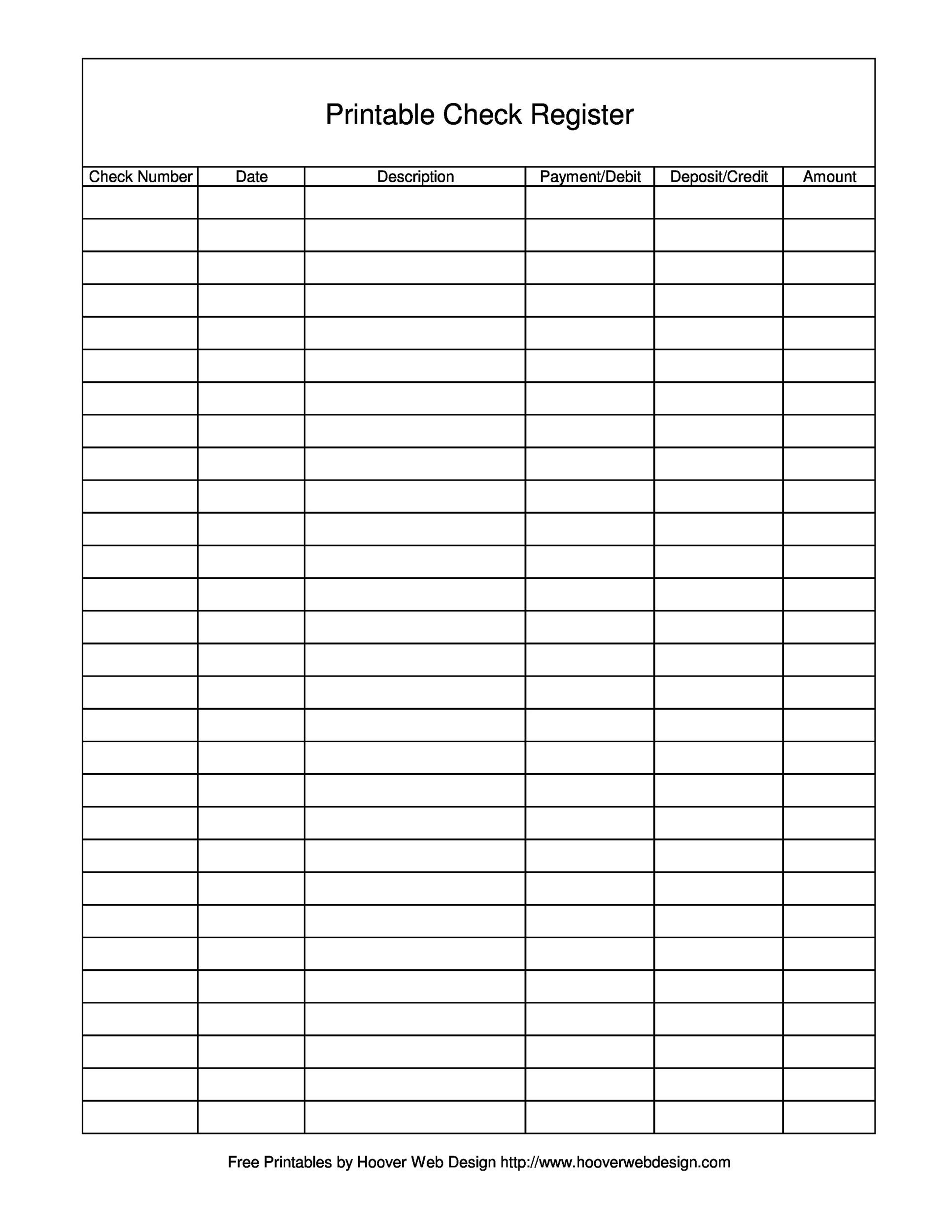 Free Printable Blank Check Register Printable Checks Vrogue co