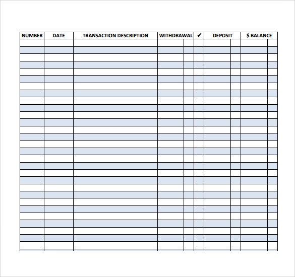 Free Printable Check Register Forms Printable Forms Free Online