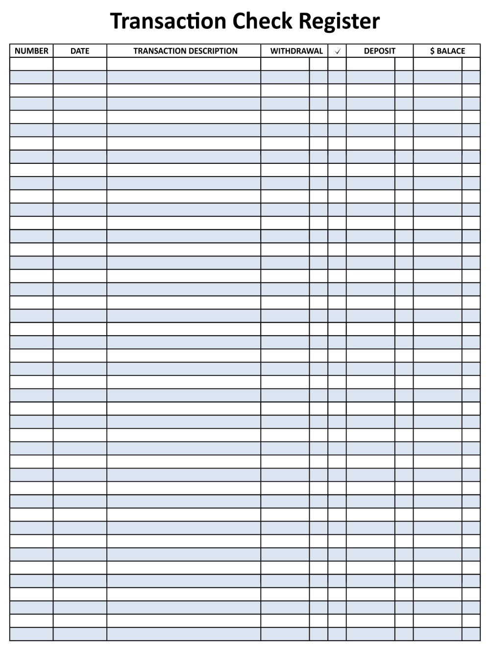 Free Printable Check Registers FREE Printables