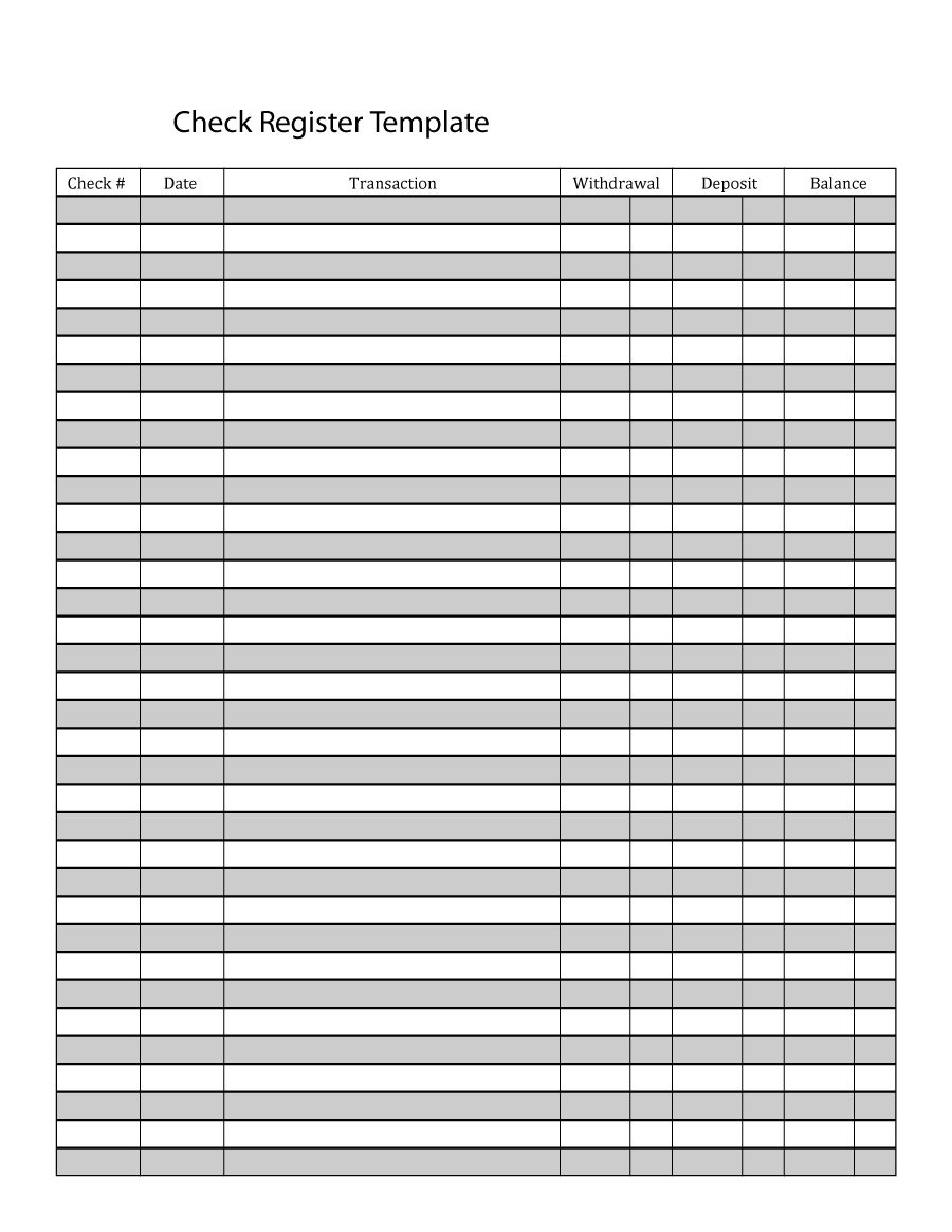 Free Printable Check Registers Template Checkbook Reg Vrogue co