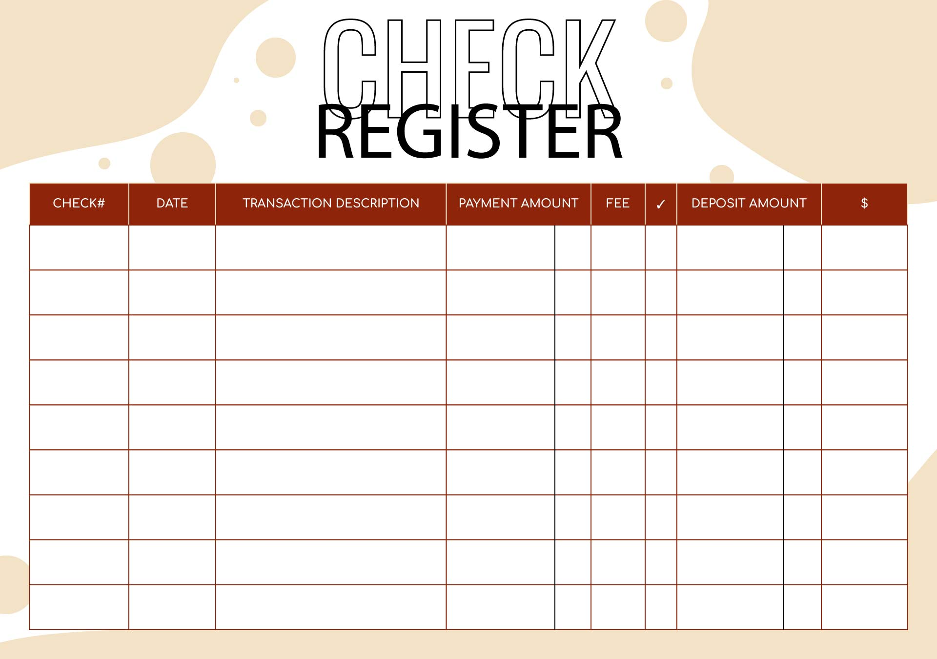 Free Printable Checkbook Register Form Printable Forms Free Online Free Printable Checkbook Register Form Printable Forms Free Online