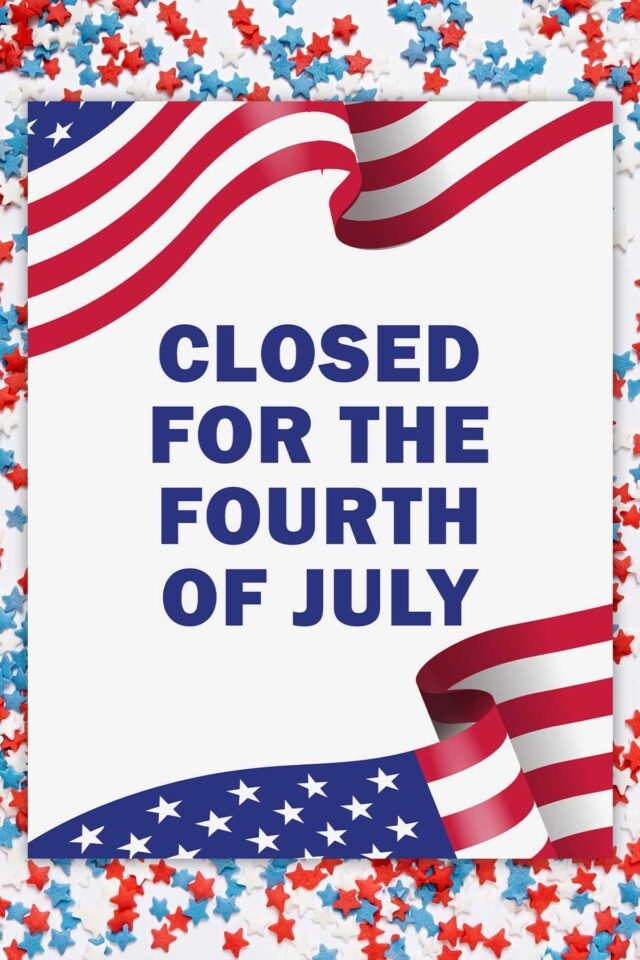 Free Printable Closed For The 4th Of July Sign Template Set