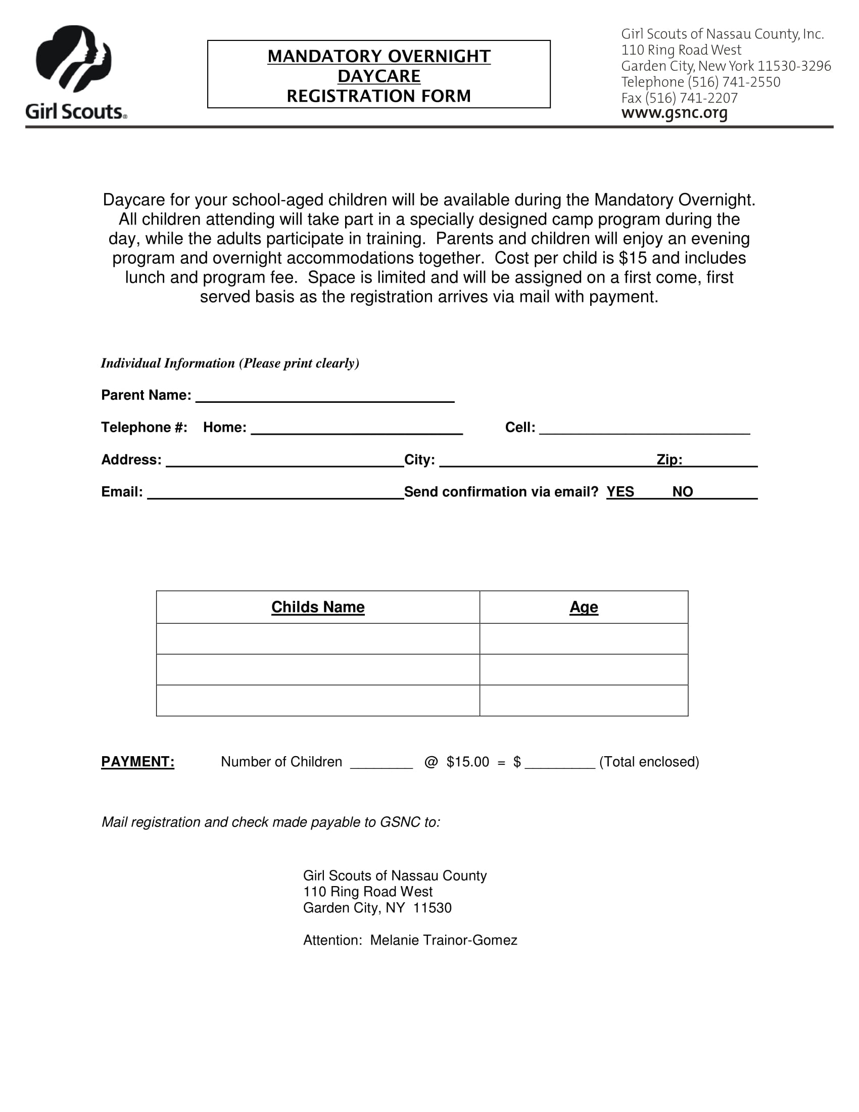 Free Printable Enrollment Forms For Daycare Printable Forms Free Online