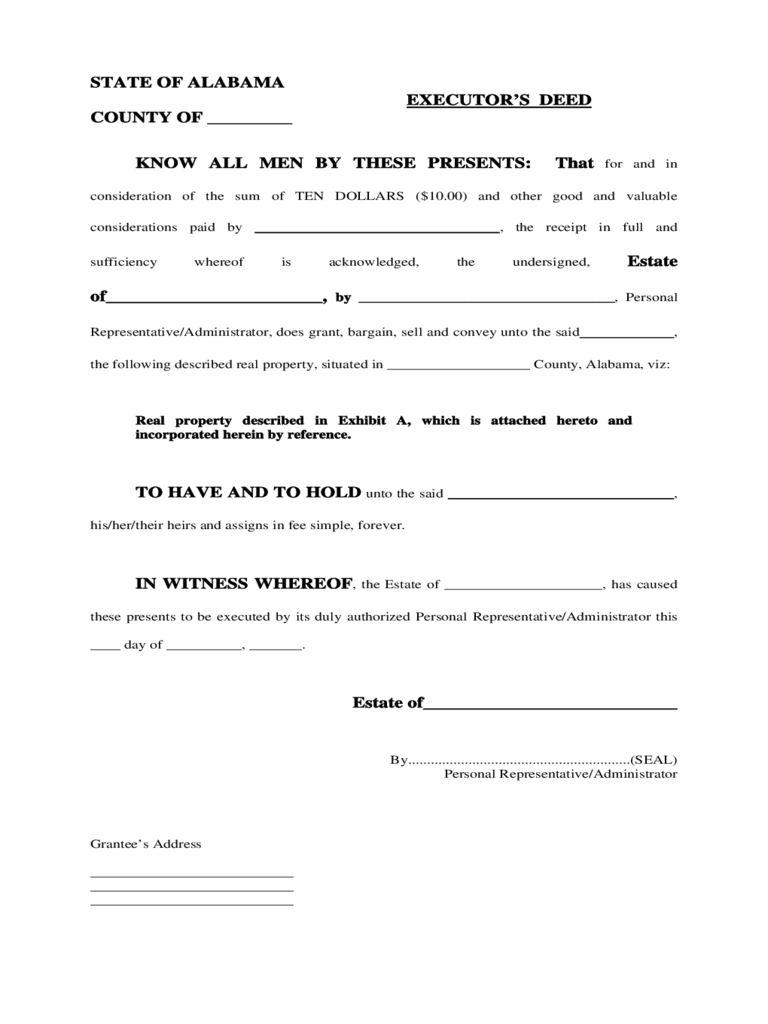 Free Printable Executor Of Estate Form Free Printable Templates