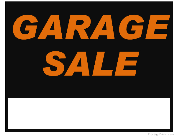 Free Printable Garage Sale Signs ClipArt Best