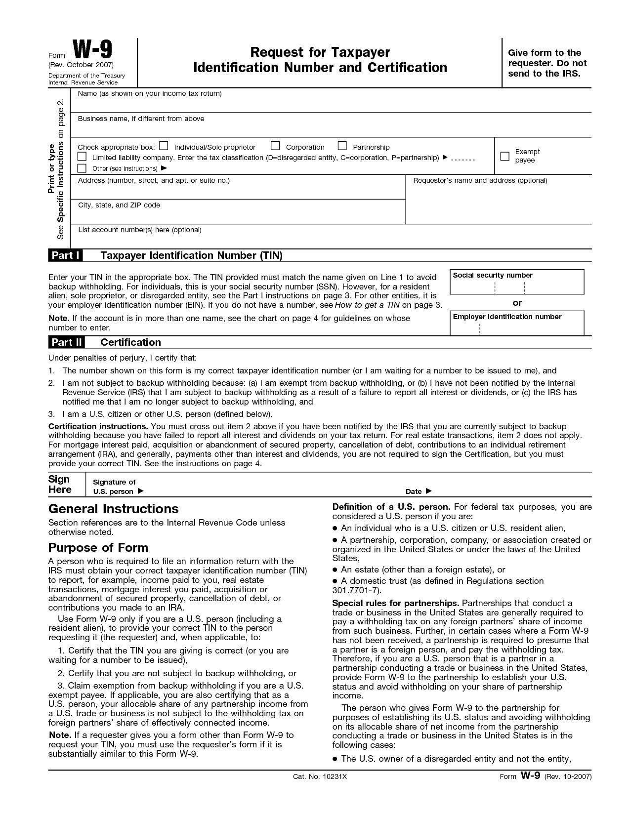 Free Printable Government W9 Form 2022 PapersPanda