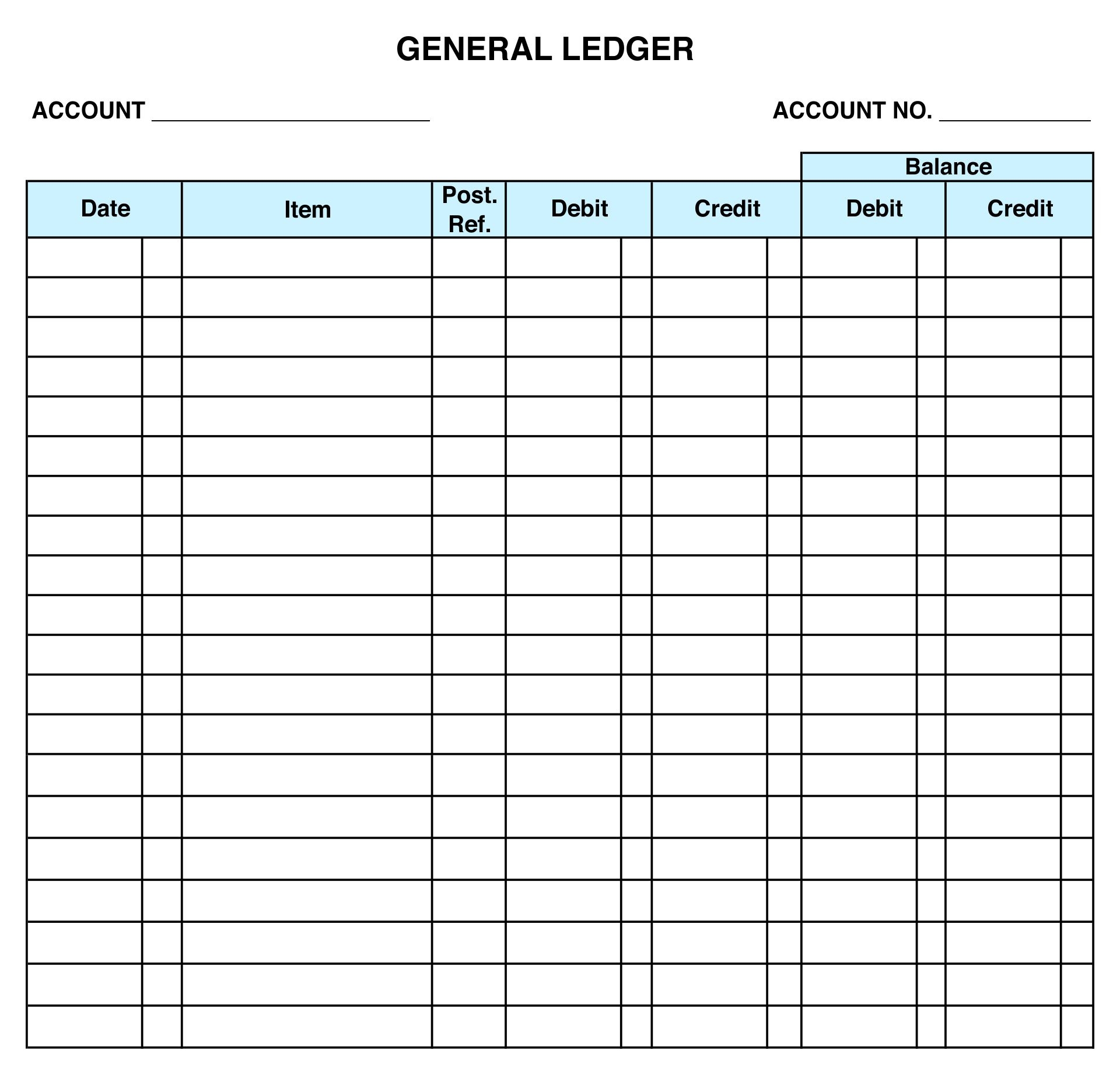 Free Printable Ledger Sheets Rossy Printable