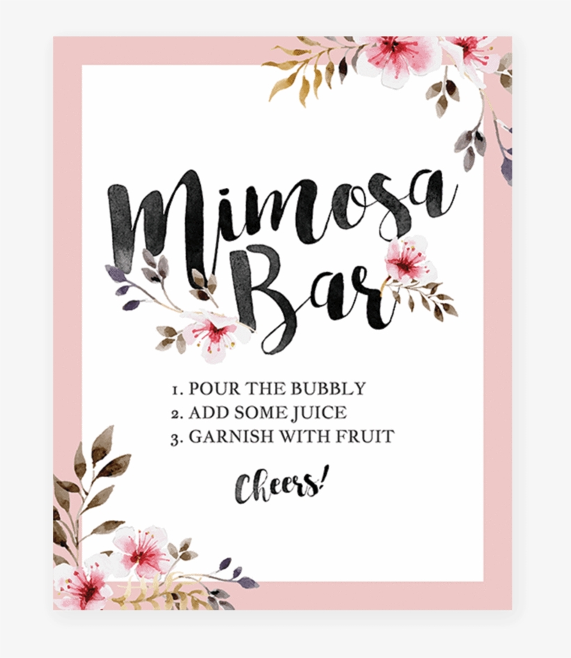 Free Printable Mimosa Bar Sign Printable Word Searches