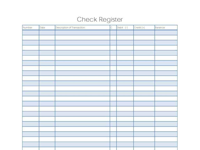 Free Printable Mini Checkbook Registers Supplierwolf