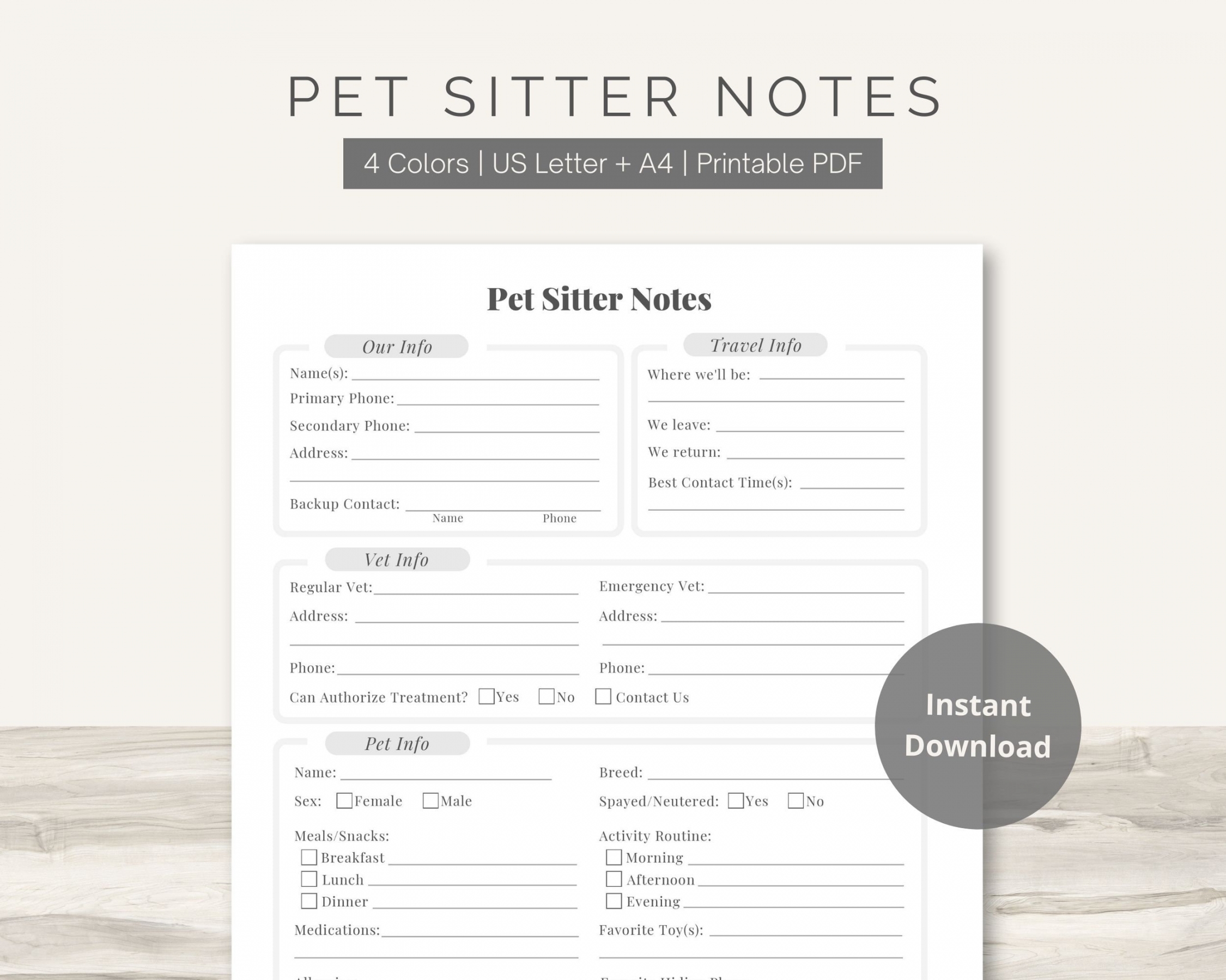 Free Printable Pet Sitting Forms FREE Printable HQ