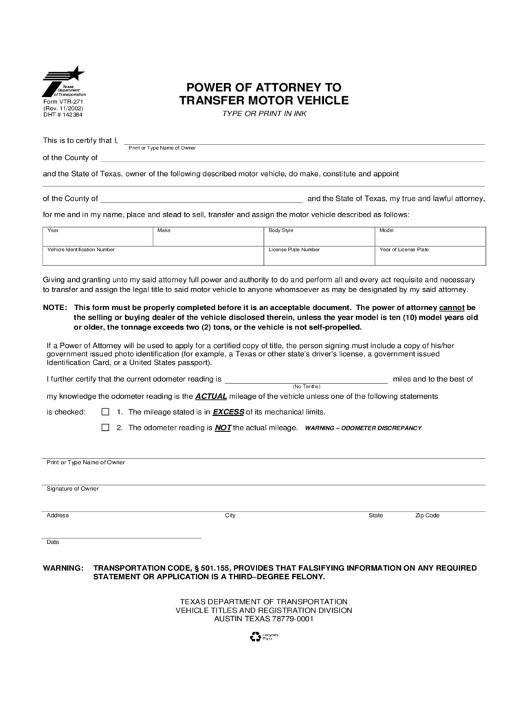 Free Printable Power Of Attorney Form Texas Power Of Attorney Forms