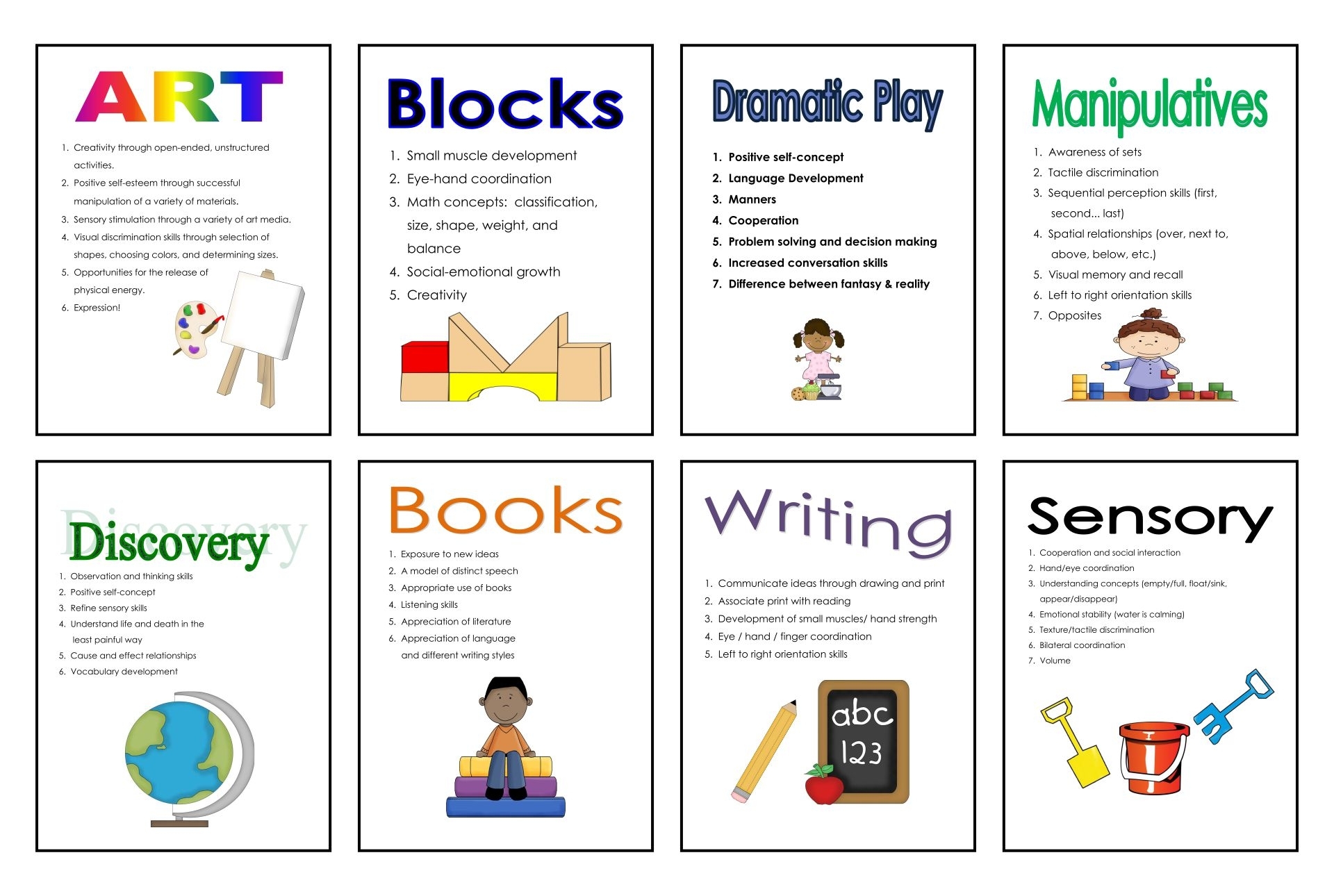 Free Printable Preschool Center Signs With Objectives Free Printable