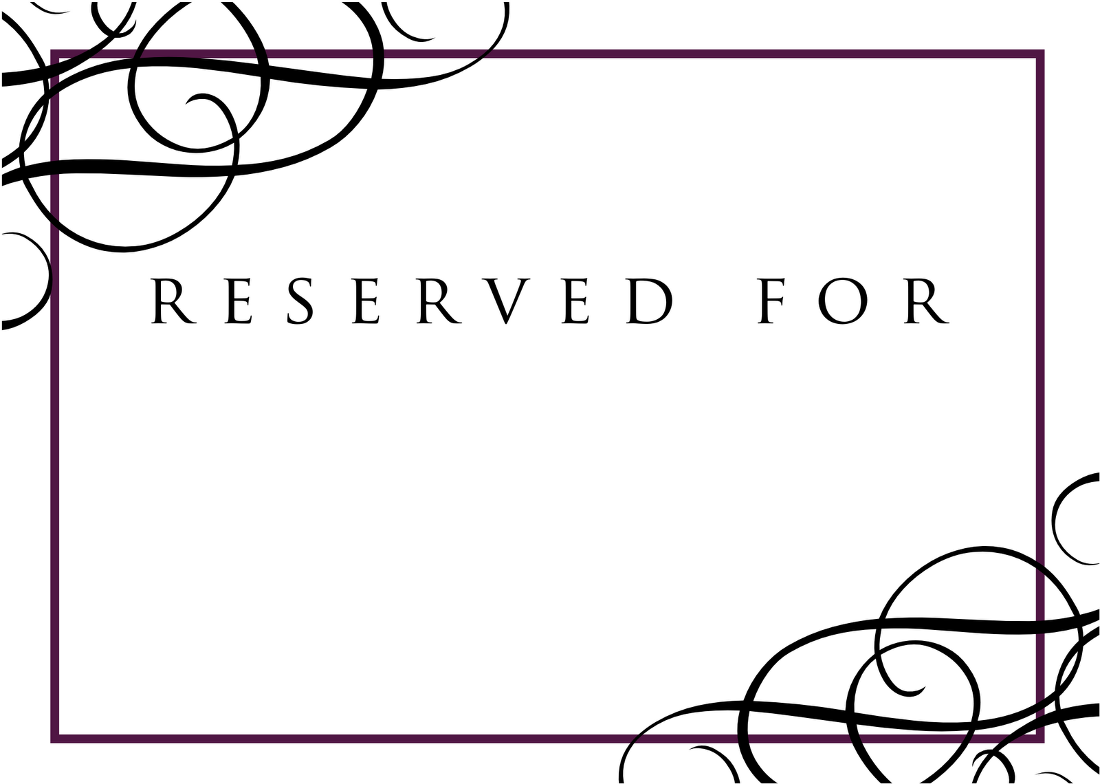 Free Printable Reserved Table Signs Template Printable Templates