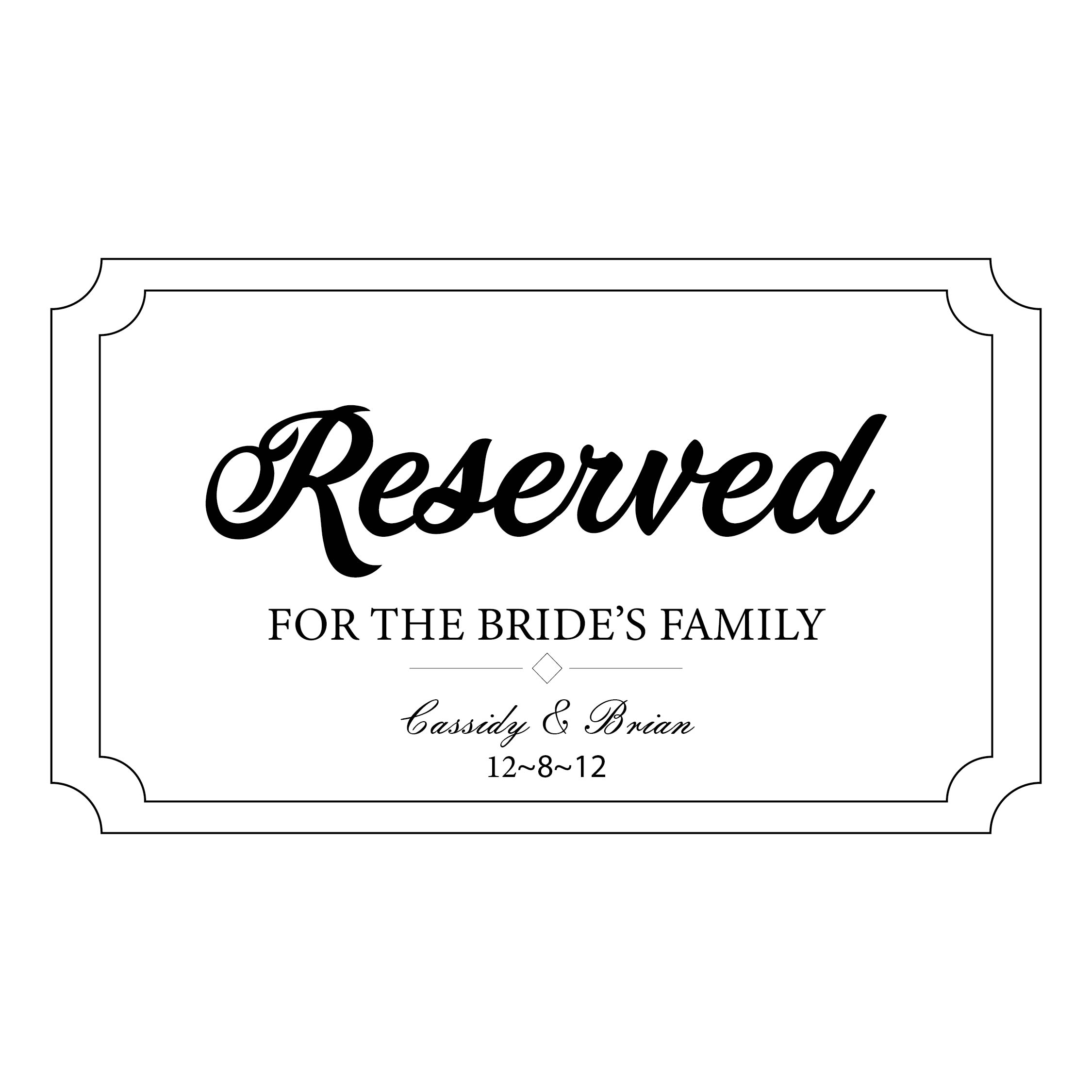 Free Printable Reserved Table Signs Template Word Printable Templates