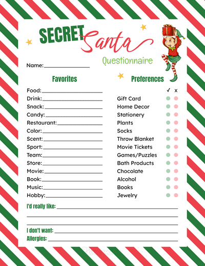 Free Printable Secret Santa Cards Infoupdate